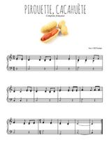 Téléchargez l'arrangement pour piano de la partition de Pirouette, cacahuète en PDF